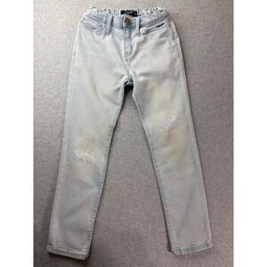 Ripton Girls Light Wash Distressed Skinny Jeans Size 8 Denim, Adjustable Waist